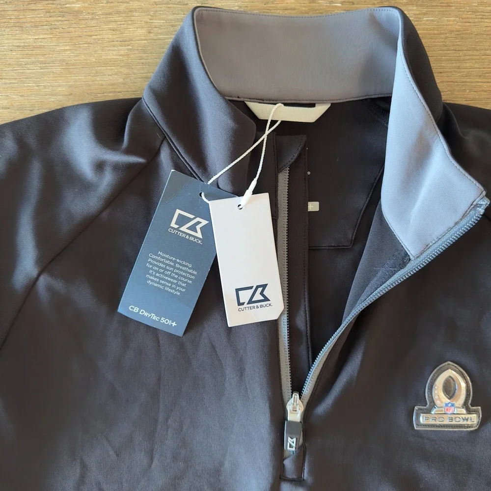 NEW Cutter & Buck Men's Long-Sleeve Quarter-Zip Pullover Golf Shirt-Pro Bowl-SML